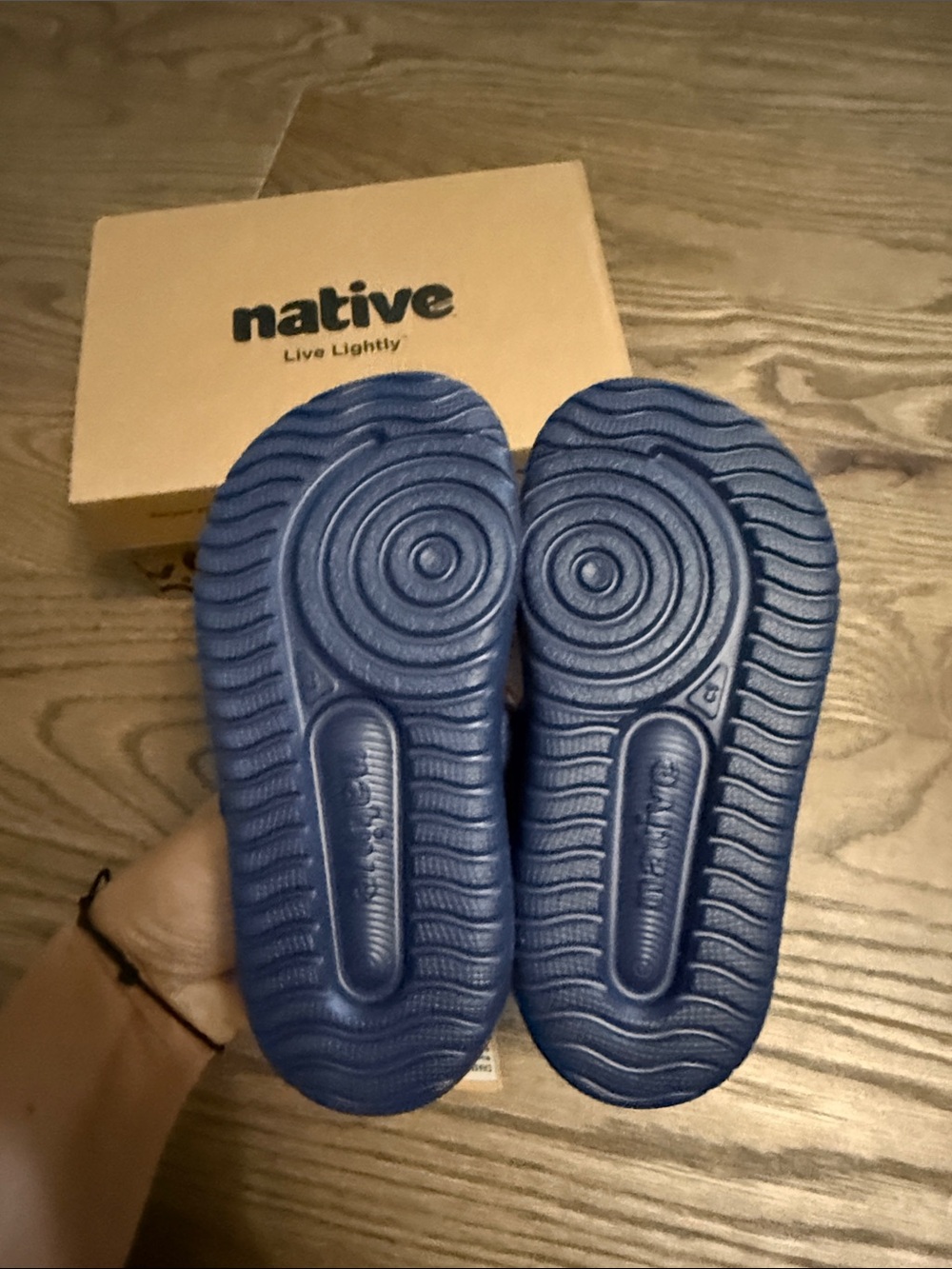 Native Kids Navy Double-Strap Sandals - Picture 3 of 4